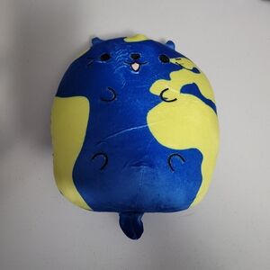 Blue Globe Print Cat Plush 8 inch